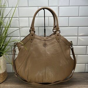 Tory Burch Taupe Leather Shoulder Bag